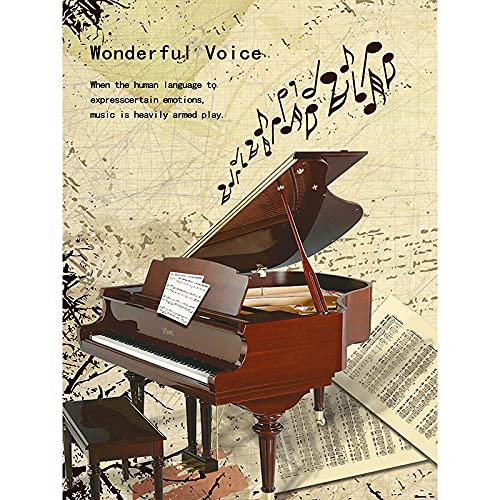 Art affiche et impressions photos murales de guitare et piano rétro 40x60cm moderne
