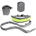 Pet’s Uncle Hands Free Dog Leash for Running, Walking or Jogging with Zipper Pounch, Bottle Holder and Adjustable Belt (Gray)