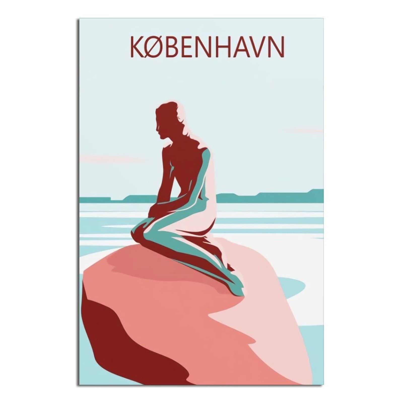 Orbana Unframe-Style Copenhagen Denmark Vintage Travel Posters 12X18inch(30X45cm) Canvas Print For Living Room, Bedroom, Dorm, Home, Office Wall Decoration