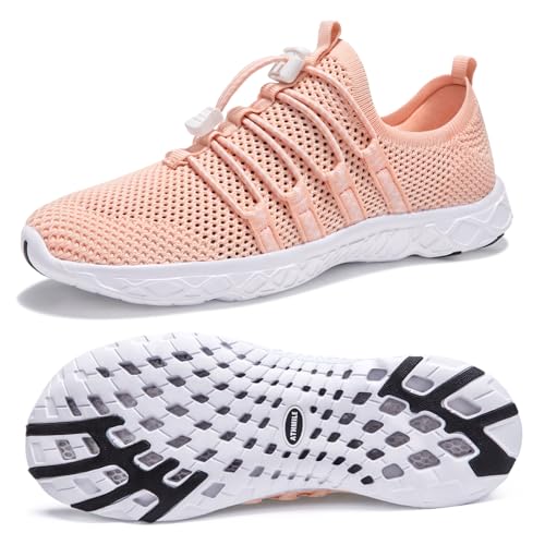 Image of ATHMILE Water Shoes for Men Women Barefoot Hiking Swim River Beach Knit | Adult Lake Pool Aqua Socks Quick Dry for Hiking Surfing Kayaking Sport Accessories Camping Must Haves