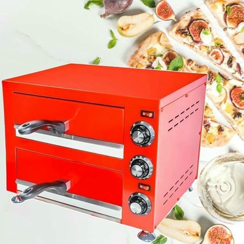 Commercial Countertop Electric Pizza Oven - Stainless Steel Design with Tray Collection for Easy Cleaning