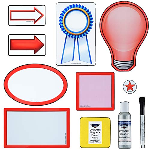 StoreSMART – Red Magnetic Communication Board Starter Kit – 31 Pieces - MAGKIT1-R