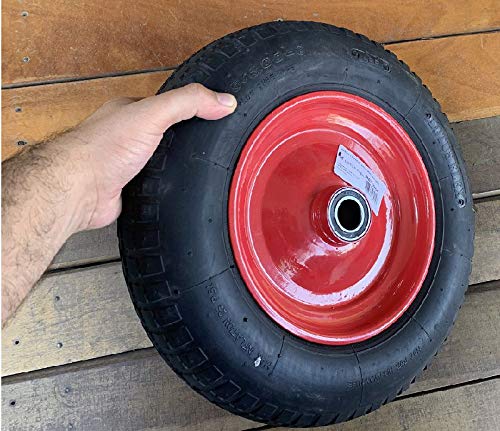 Kit 3 Pneus Para Carrinho de Mão Completo Com Câmara E Aro