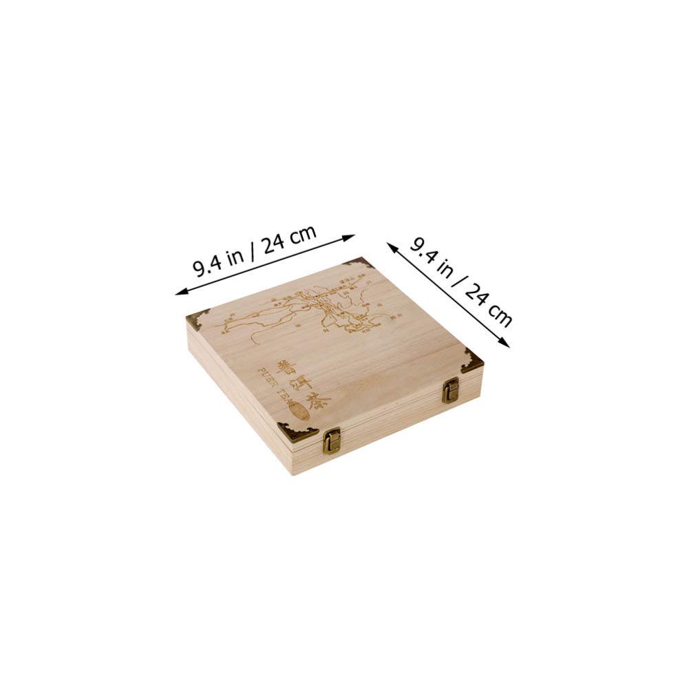 Cabilock 1PC Box Pu'er Tea Cake Box Tea Bag Organizer Tea Storage Holder Tea Packing Fu Tea Saucer Tea Accessories Supplies Tea Bag Storage Organizer Tea Storage bin Wooden Present Storage Box