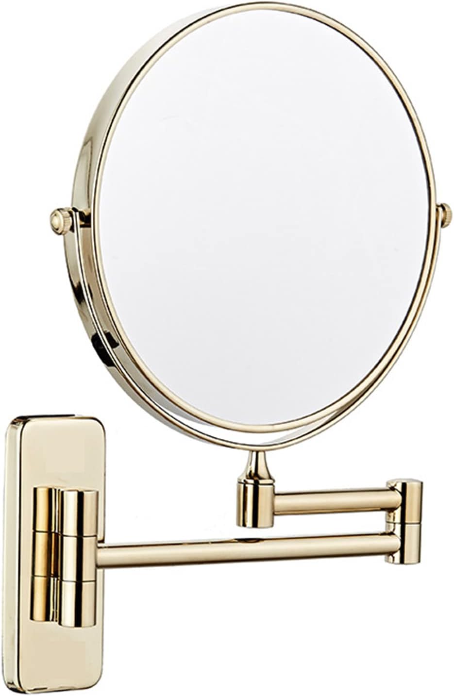 Miroir De Maquillage Vintage Sur Pied - Double Face (normal/grossissant), Rotation 360° - Cadre Métal Décoratif Fleuri - Pour Coiffeuse, Dressing, Chambre