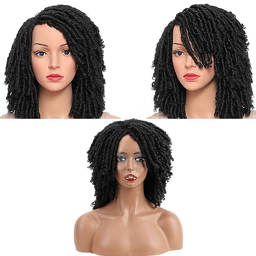 Perruque dreadlocks synthétique pour masquer la perte de volume avec un style afro naturel