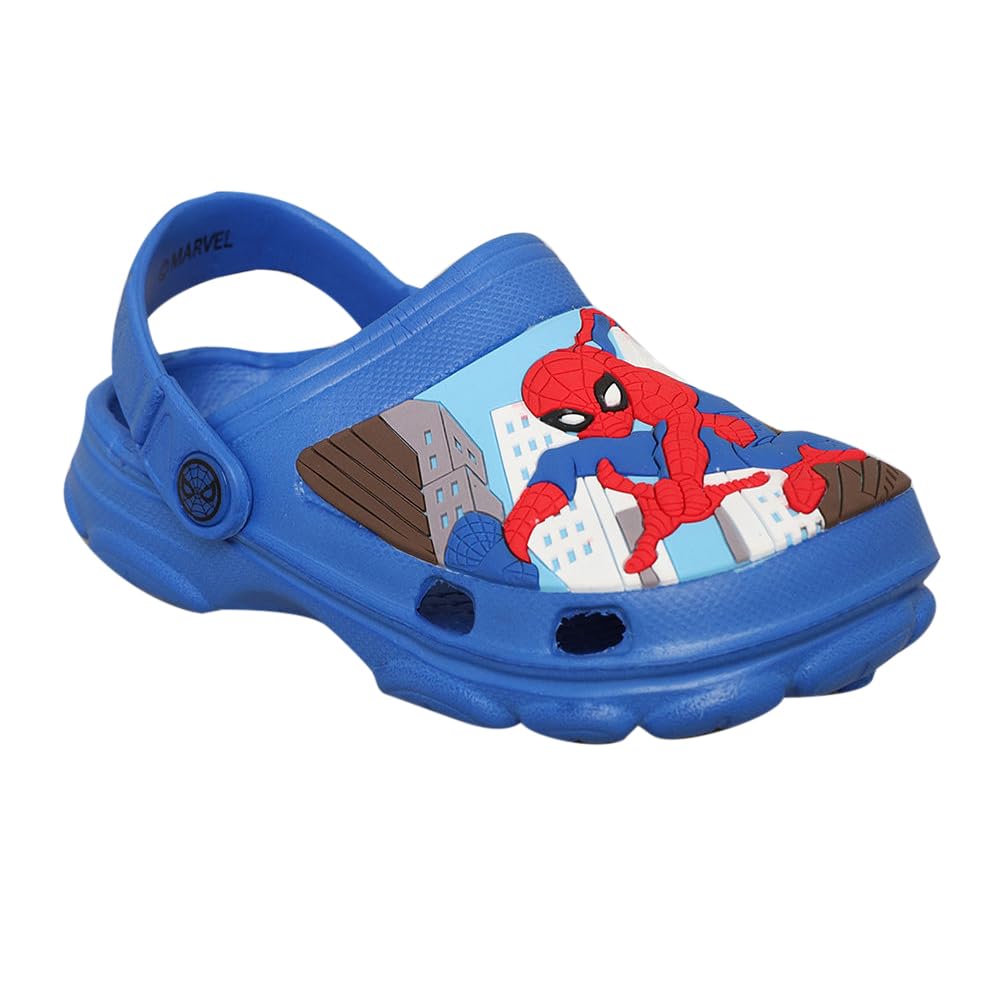Hopscotch Boys Royal Blue Cartoon Applique Clogs