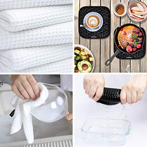 image for SHAWNTOO 10 Piece Set Silicone Oven Mitts and Pot Holder，with Kitche