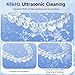 Ultrasonic Retainer Cleaner Machine, 45kHz Dental Cleaning Pod for Denture, Aligner, Nightguard, Mouth Guard, Toothbrush, Jewelry, with Digital Timer, 200ML & 4 Modes for All Dental Appliances