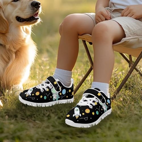 Little Kid Shoes for Boys & Girls Breathable Tennis Running Sneakers for Kids Cute Dinosaur Pattern White Sole3
