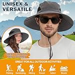 EINSKEY Wide Brim Sun Hat, UPF 50+ UV Protection Waterproof Packable Bucket Hat for Men & Women, Fishing Hiking Beach Garden - Image 2