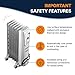 DeLonghi Oil Filled Radiant Heater, 1500W Electric Space Heater - Quiet and Portable with Anti-Freeze Function and Safety Features, TRH0715