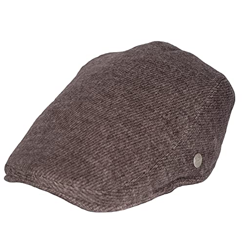 Dazoriginal Boina Tweed Casquillos Plano Gorra Gatsby Sombrero Hombre Beret (Marron Mix, Talla única 56-62 CM) Cover