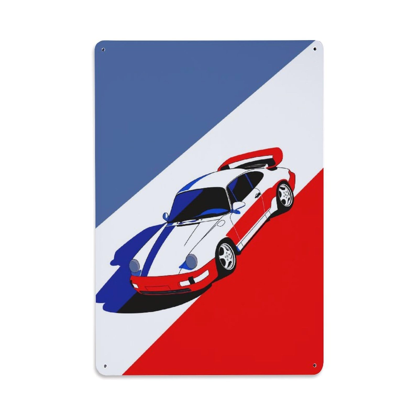 Vintage Supercar 911 993 Turbo Racing Car Metal Tin Sign Plaque Wall Decor for Cafe, Club, Garden Metal Poster 8x12Inch