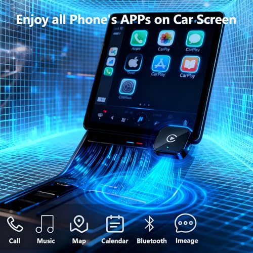 Image of 2026 Upgraded Wireless CarPlay Adapter - Fast Auto-Connect, Stable Connection, Mini Size Plug & Play Adapter for iPhone & Android Auto Compatible Cars