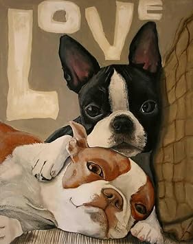 WZVZGZ Retro Tin Sign Boston Terrier Metal Sign for Home Dorm Gym Wall Decor for Family Friends 8 x 12 in