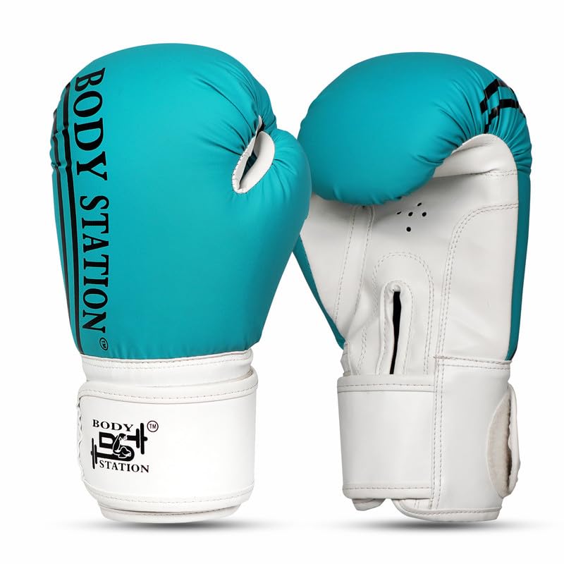Image of Boxing Gloves - Faux Leather Training Gloves with Hook and Loop Velcro Closure for Long-Lasting Strength and Durability