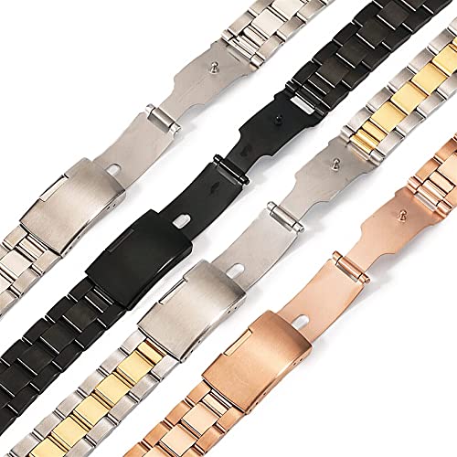 Bracelet de montre 24mm acier inoxydable à maillons solides