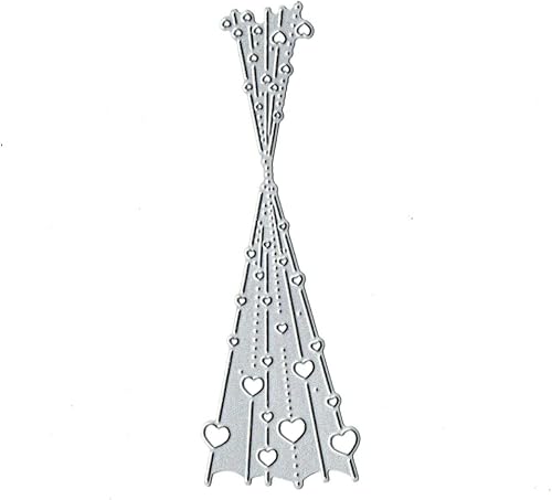 Miniatura 4 de Die Cut de metal de línea manchada, corazones de burbujas de corte de metal, plantillas de corte de metal, plantillas de tarjetas, papel de