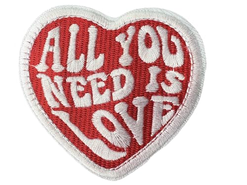 All You Need is Love Embroidered Patch Funny Tactical Military Morale Patches Badge Hook & Loop Fastener Emblem Biker Applique for Backpack Bag Vest Harnesses Gym Clothes