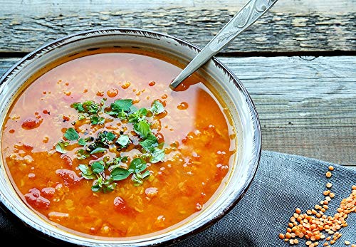 Organic Red Split Lentils, 20 Pounds – Non-GMO, Masoor Dal, Dried, Vegan, Kosher, Bulk. No Soaking Required. Good Source of Dietary Fiber, Vitamin B, Protein. Perfect for Soups, Dahl, Spicy Curries.