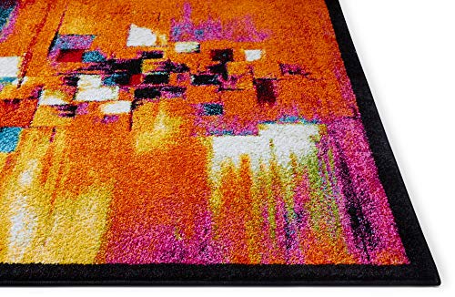 image for Well Woven Champlain Multi Cubes Yellow Orange Blue Modern Abstract Pa