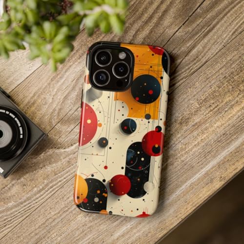 Coque iPhone 16 Pro Max motif géométrique abstrait cercles anti-rayures