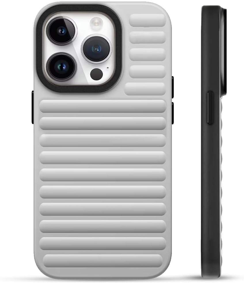 KARWAN Polycarbonate Back Case Cover for iPhone 13 Pro Max [Military Grade Protection] Hard & Soft Bumper Anti-Scratch Protective Shockproof Cover for iPhone 13 Pro Max-White