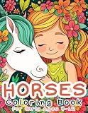 Horses Coloring Book for Girls Ages 8-12: 35+ Captivating Pages for Kids with a Passion for Equids