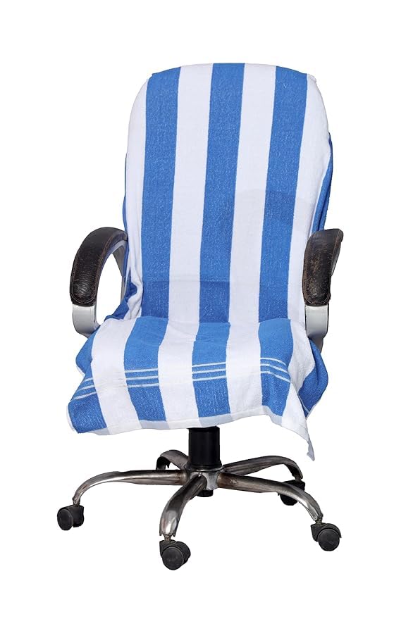Image of Car Seat Towel Cover, Universal Size 76x152 cm, Soft and Comfortable Seat Protector for All Cars, Single Pack of 1 (1, Ch Blue line, 30x60inc.)