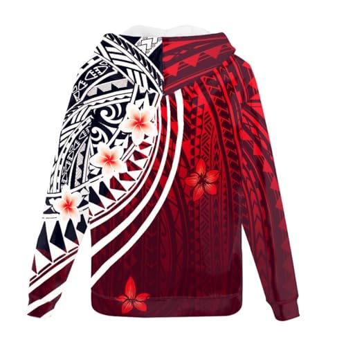 Men's Polynesian Tribal Graphic Zip Up Hoodie Long Sleeve Pocket Sweatshirts2