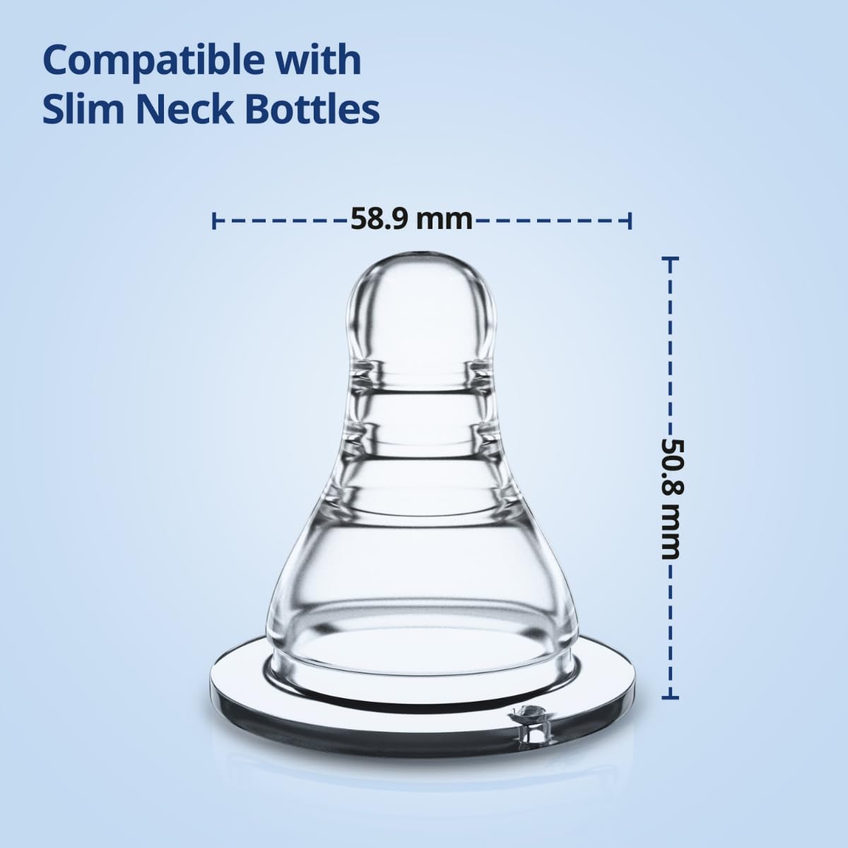 LuvLap Anti-Colic Essential Teat/Nipple for Slim Neck Bottle, 4pcs, Fast Flow, 6m+