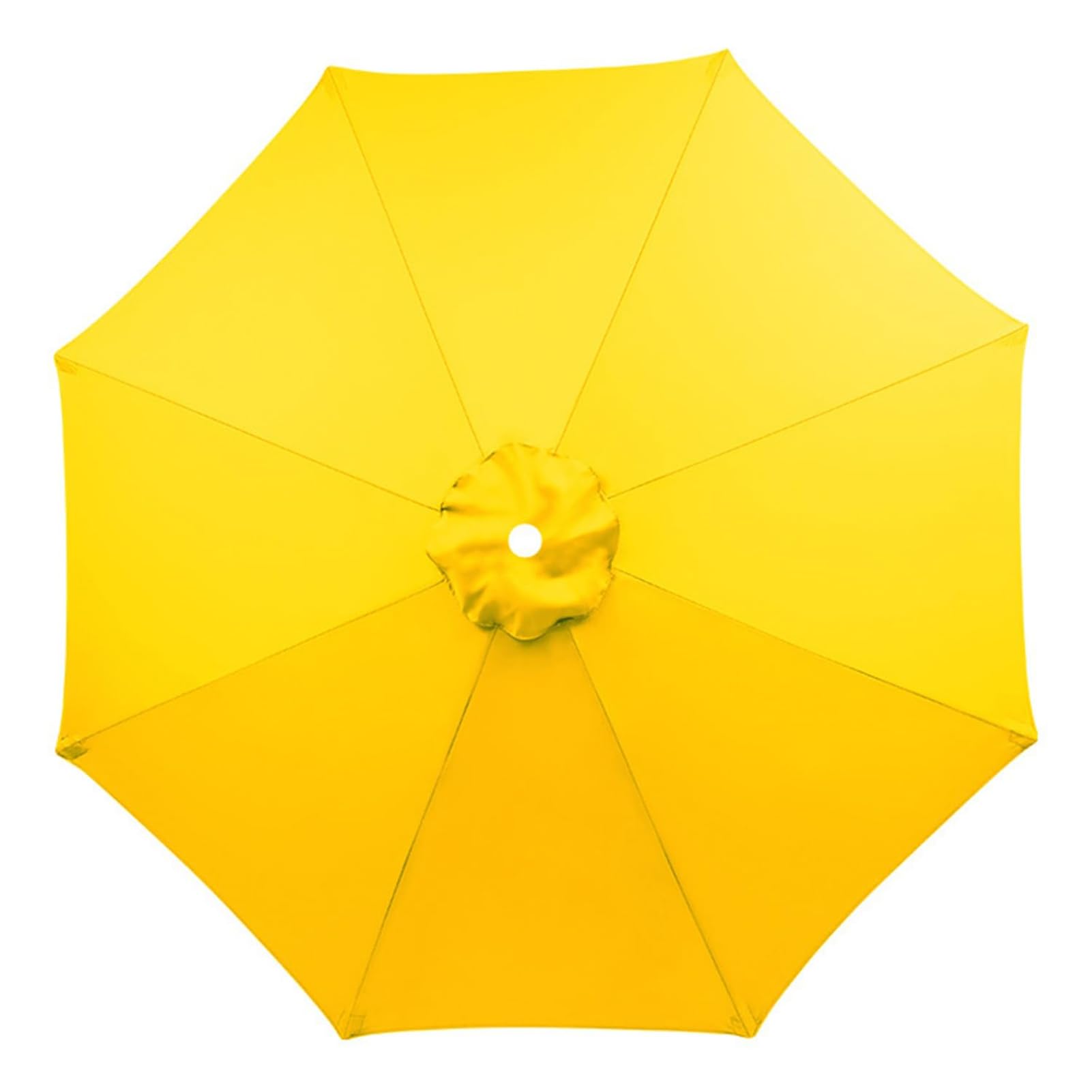DFANCE Patio Umbrella 6.5/7.5/9/10ft Replacement Canopy for 6/8 Ribs,Outdoor Market Table Umbrella Canopy Replacement Waterproof UV Protective Umbrella Cloth Fabric(Size:10FT(6-ribs),Color:Yellow)
