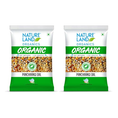 Image of Natureland Organics Panchrangi Dal /Mix Dal 500 Gm (pack of 2) Total 1 KG - Organic Pulses