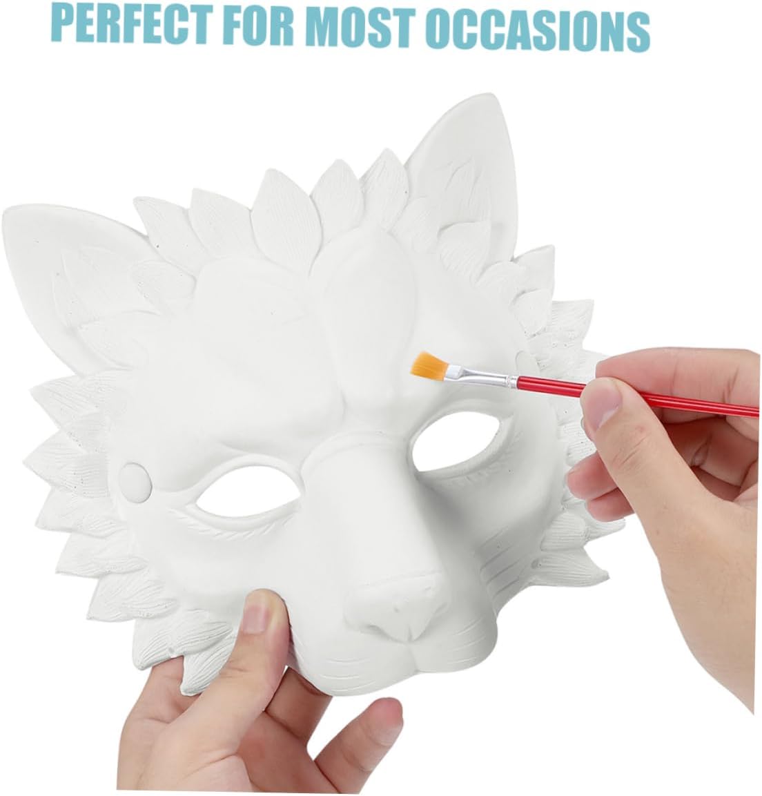 GARVALON 2pcs Lion Mask Realistic Animal Mask for Halloween Cosplay for Masquerade Parties Festivals and Themed Events for Adults