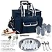 Picnic at Ascot- Original Insulated Picnic Cooler on Wheels with Service for 4- Designed & Assembled in the USA