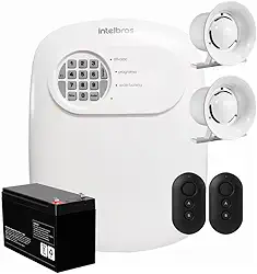 Kit Central de Alarme Anm 24 Net 2 Controles Intelbras + Bateria e Sirenes