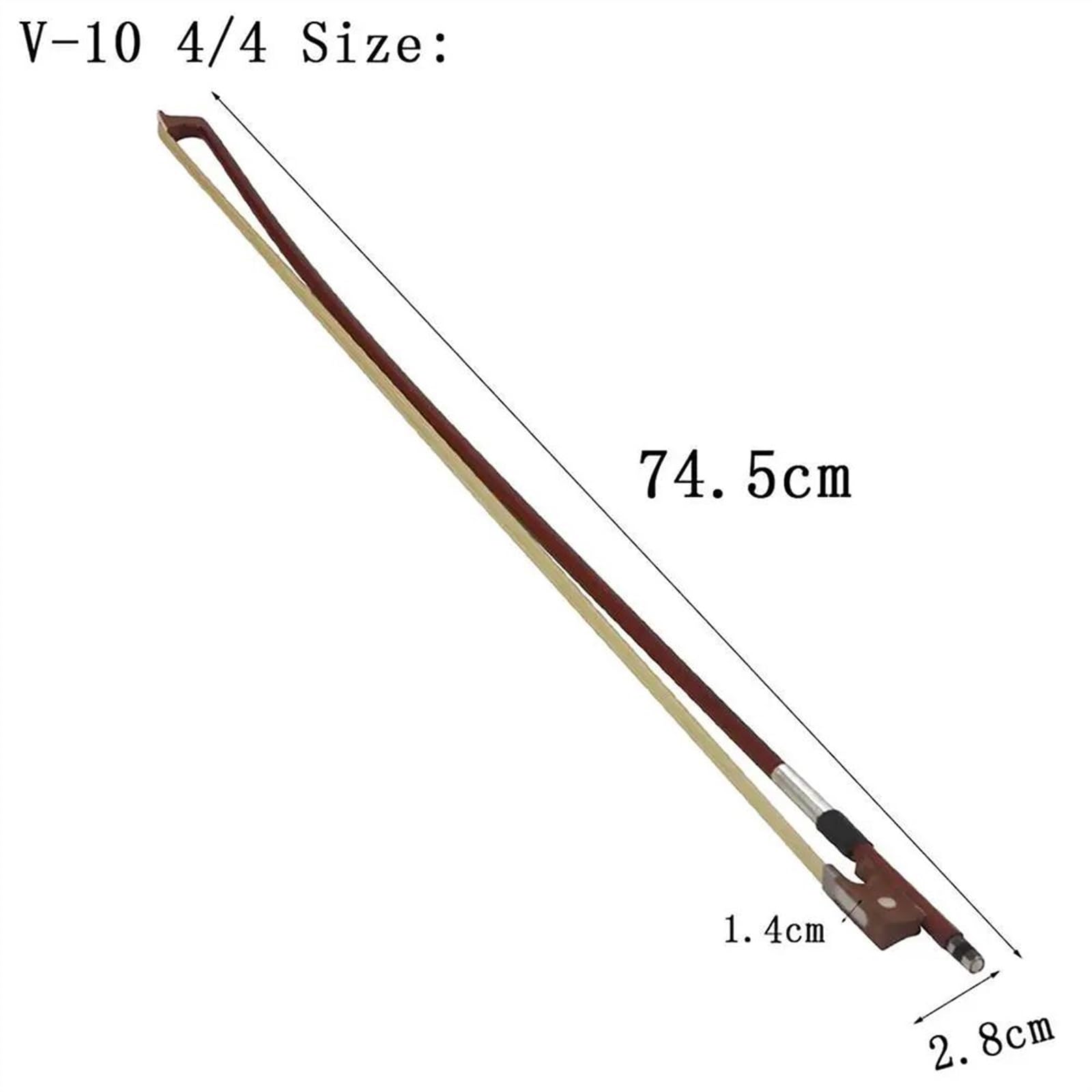 Accessorio Per Violini Arco Per Violino Classico 1/2 3/4 4/4 Full Size Ben Bilanciato In Vero Crine Di Cavallo Mongolo(4-4)