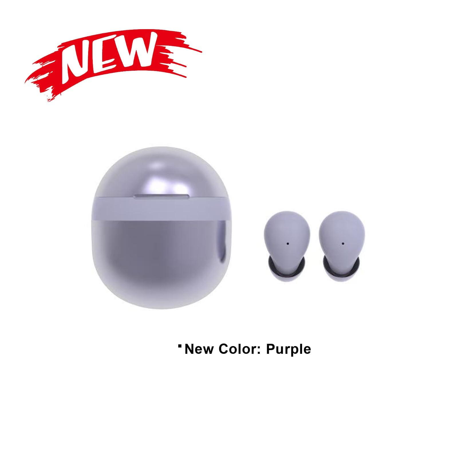 Xmenha Mini auricolari invisibili, piccoli, viola, wireless, nascosti, discreti, per orecchie piccole, Bluetooth, morbidi e piccoli, per iPhone, Android, dormire, ufficio, lavoro, pendolari