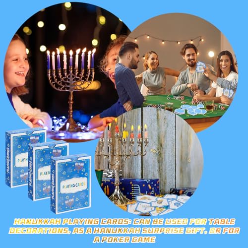 Juego de 12 barajas de cartas Hanukkah miniatura 6
