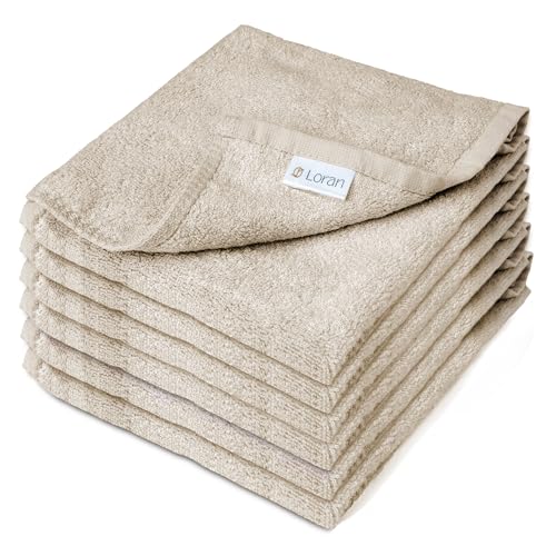 Vanilla Extra Large Washcloths Set of 6