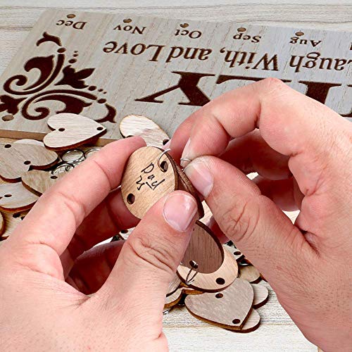 Joy-Leo Gifts For Mom Grandma To Remember Everyone’s Birthday, Wooden Family Birthday Reminder Calendar Plaque Wall Hanging With 100 Tags, Best Christmas Gifts Idea From Daughter Son Unique Model Jl01 #TOP6