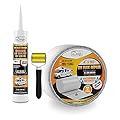 Ziollo RV Flex Repair Tape Kit - Roof Repair Kit to Seal and Waterproof, Bond to EPDM Rubber with Sealant, Seal Vents and Skylights on Motorhomes, Trailers, Campers (1 Tape and 1 Tube)