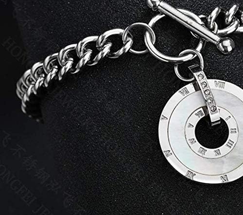 OT Clasp, Penta Angel Tibetan Style Stainless Steel Round IQ Toggle Clasp Clip Craft DIY Necklace Chain Bracelets Findings Jewelry Making, 30 Sets (Silver) - Image 5