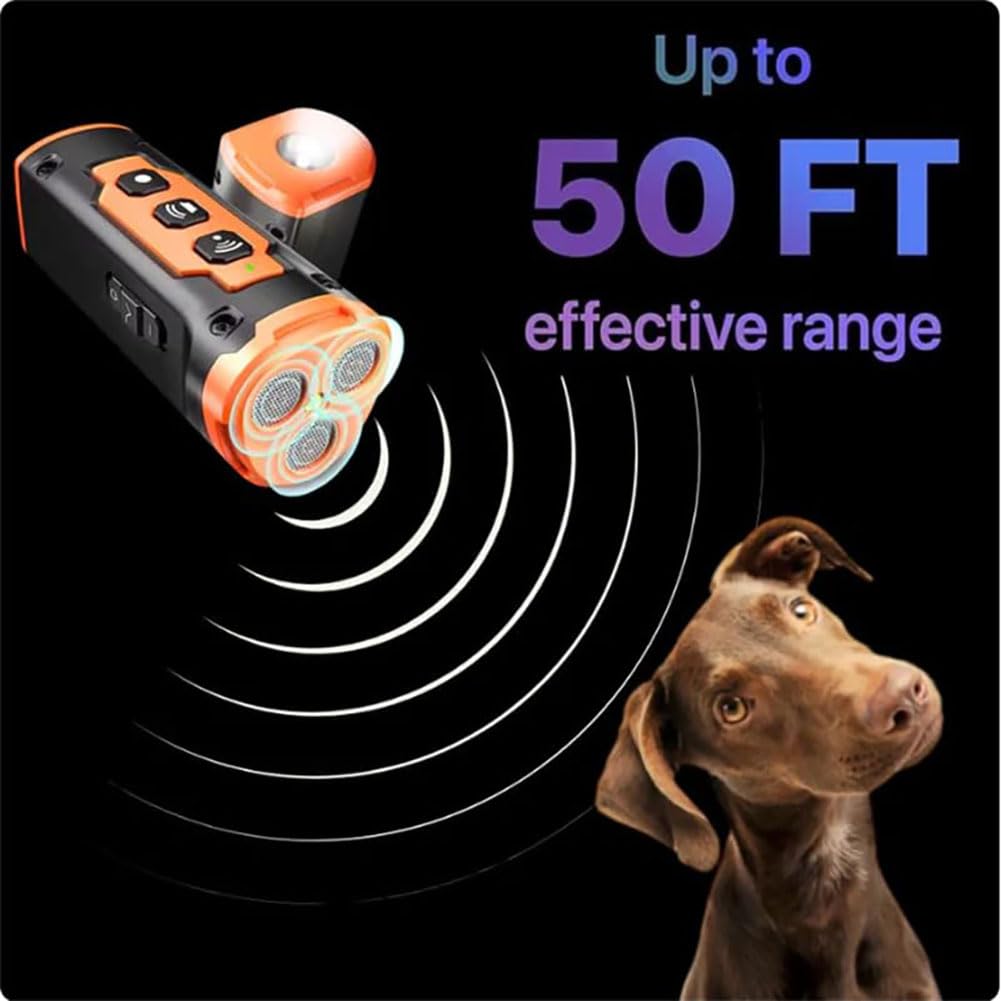 Hundetrainer, Dog Trainer, Anti Bell Gerät Hunde Mit Led, Ruhemeister Hund, 6-In-1 Anti-Bell-Gerät Mit 3 Schallwellen, Schonendes Ultraschall - Training, Ruhiges Zuhaus (B)