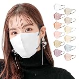[雑貨の国のアリス] FANCYSHARP MASK 30枚 小顔マスク 3D立体 不織布 カラーマスク フィット 蒸れない 普通 小さめ 4D バイカラー Beauty小顔 男女兼用 (Mサイズ, ホワイト)