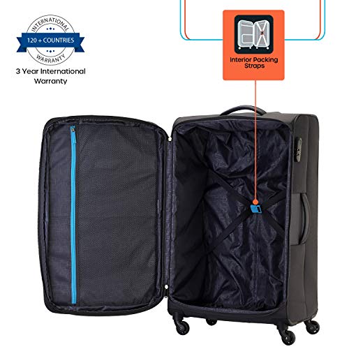 Image of American Tourister Jamaica Polyester 80 cms Grey Softsided Suitcase