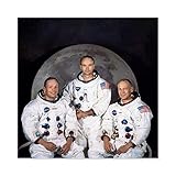 Abmessungen: 61 x 61 cm. Artery8 Space NASA Apollo 11 Crew Armstrong Collins Aldrin Large Wall Art Poster Print Thick Paper 24X24 Inch Platz Wand Poster drucken