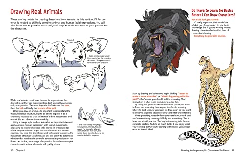 A Guide to Drawing Manga Fantasy Furries: And Other Anthropomorphic Creatures (Over 700 Illustration
