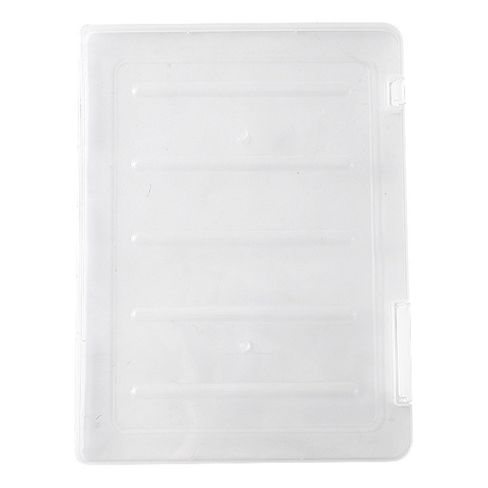 uikios Document Organiser Box with Double Clasps Closure File Storage Container for Offices School Home Organization Presentation Document Owner Box